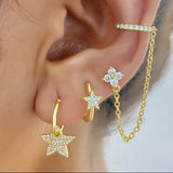 Starry Sky Cloud Light Luxury Earrings High-End